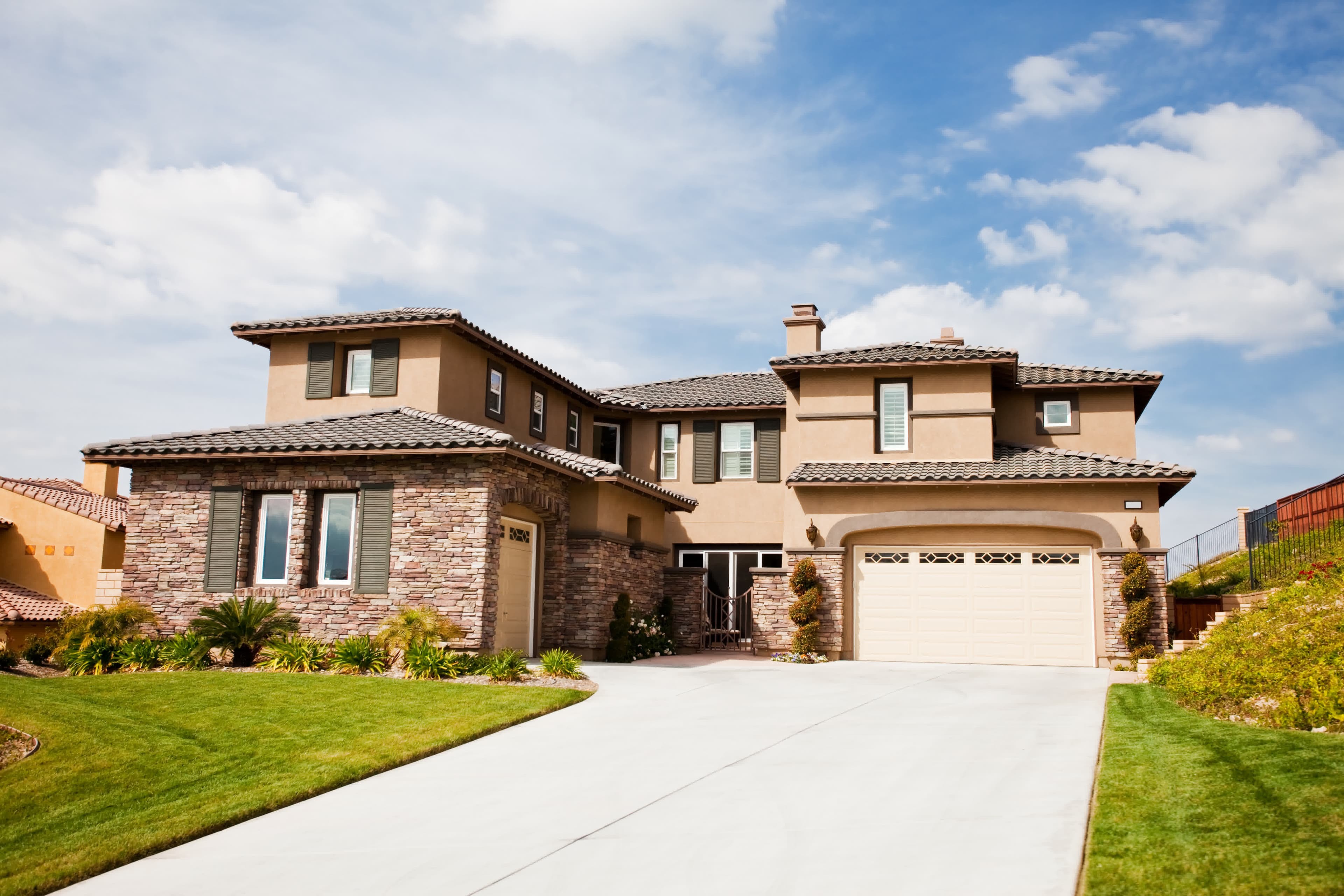 A large two-story California home eligible for a high-balance refinance